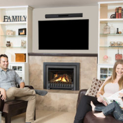 Valor Fireplace Inserts G3 Logs Fluted Black Liner Clearview Front
